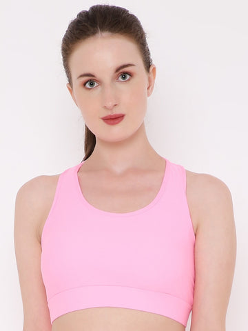 Berry's Intimatess Pink Colour Removable Padding with Rapid-Dry Technology Sports Bra
