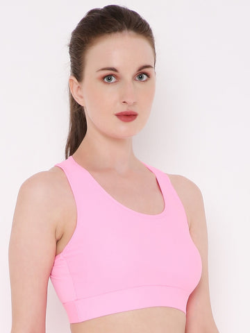 Berry's Intimatess Pink Colour Removable Padding with Rapid-Dry Technology Sports Bra