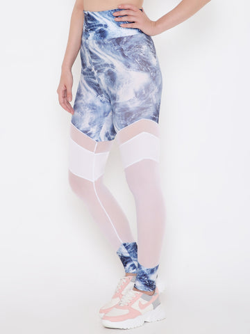 Berry's Intimatess Women's Moon Abstarct Mesh Sporty Gym Leggings