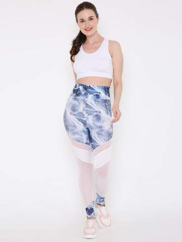 Berry's Intimatess Women's Moon Abstarct Mesh Sporty Gym Leggings
