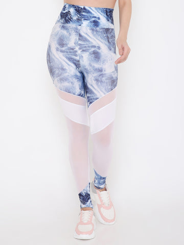 Berry's Intimatess Women's Moon Abstarct Mesh Sporty Gym Leggings