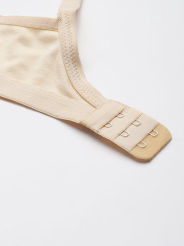 Berry's Intimatess Beige Criss Cross Comfort T-Shirt Bra - Seamless, Non-Padded, Non-Wired.