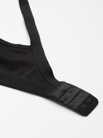 Berry's Intimatess Black Criss Cross Comfort T-Shirt Bra - Seamless, Non-Padded, Non-Wired.