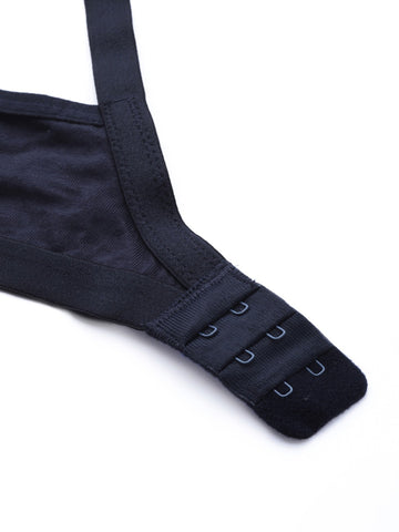 Berry's Intimatess Navy Blue Criss Cross Comfort T-Shirt Bra - Seamless, Non-Padded, Non-Wired.