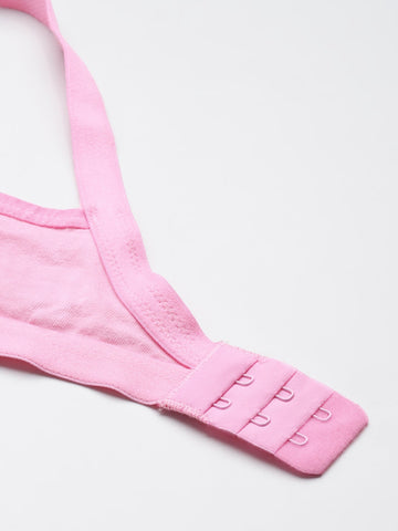 Berry's Intimatess Baby Pink Criss Cross Comfort T-Shirt Bra - Seamless, Non-Padded, Non-Wired.