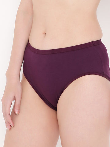 Berry's Intimatess Mohagany Solid Women's Mid Rise Soft Cotton Hipster Panty