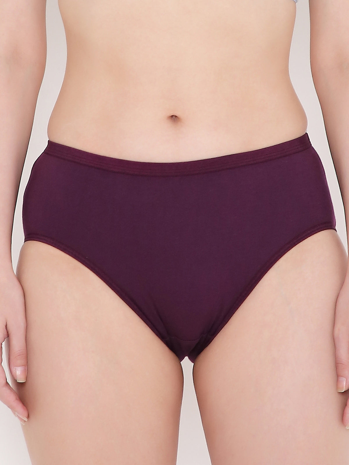 Berry's Intimatess Mohagany Solid Women's Mid Rise Soft Cotton Hipster Panty