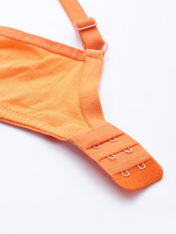 Berry's Intimatess Orange Sinker Full Coverage Nykd Seamless Comfort T-Shirt Bra - Non-Padded, Non-Wired