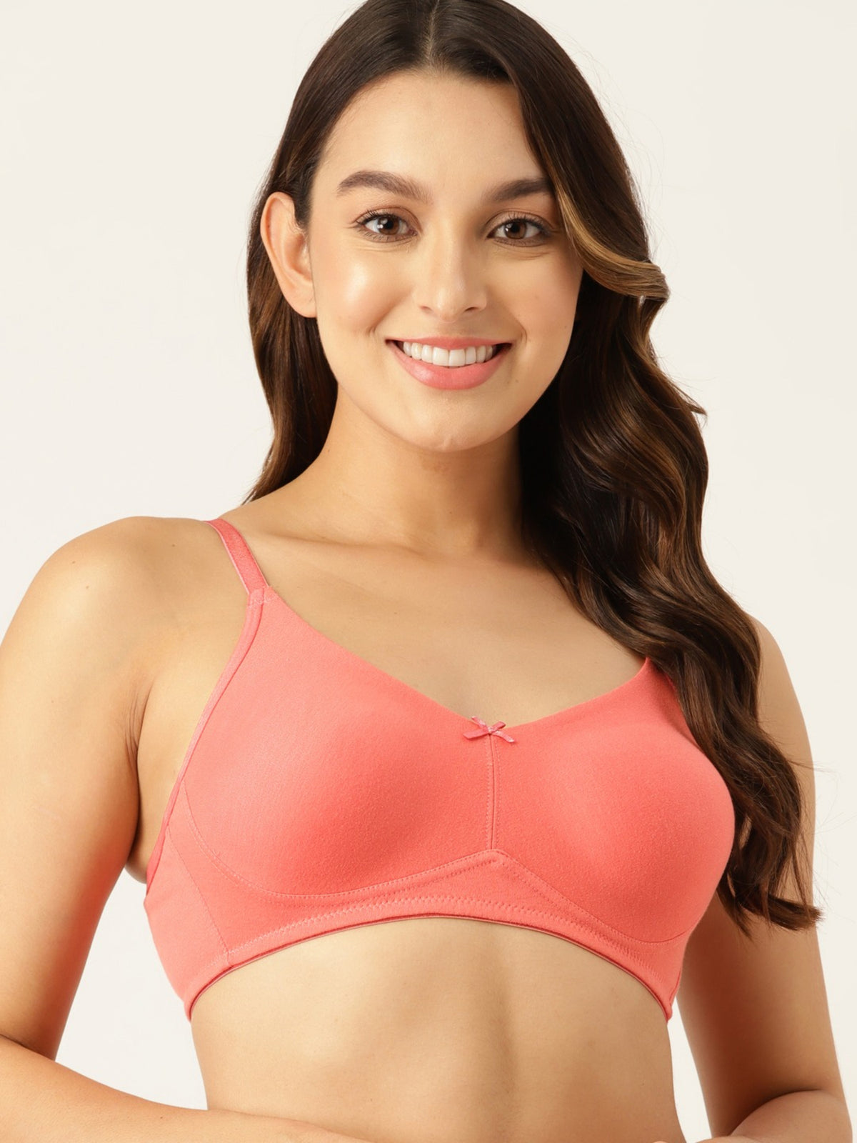 Berry's Intimatess Talcam Red Full Coverage Nykd Seamless Comfort T-Shirt Bra - Non-Padded, Non-Wired