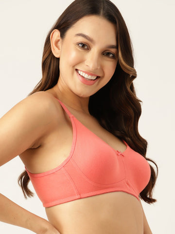 Berry's Intimatess Talcam Red Full Coverage Nykd Seamless Comfort T-Shirt Bra - Non-Padded, Non-Wired