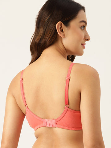 Berry's Intimatess Talcam Red Full Coverage Nykd Seamless Comfort T-Shirt Bra - Non-Padded, Non-Wired