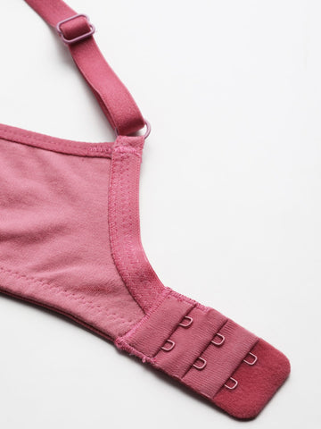 Berry's Intimatess Mauve Full Coverage Nykd Seamless Comfort T-Shirt Bra - Non-Padded, Non-Wired