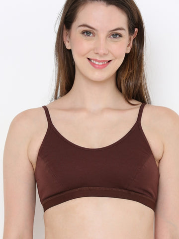 Berry's Intimatess Comfort Bliss Brown Slip-On Bra: Non-Wired & Non-Padded Medium Coverage Bra