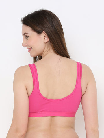 Berry's Intimatess Comfort Plus Full Coverage Pink Slip-On Bra – Wire-Free & Non-Padded