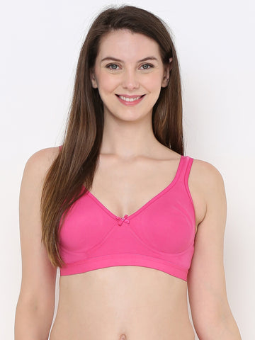 Berry's Intimatess Comfort Plus Full Coverage Pink Slip-On Bra – Wire-Free & Non-Padded