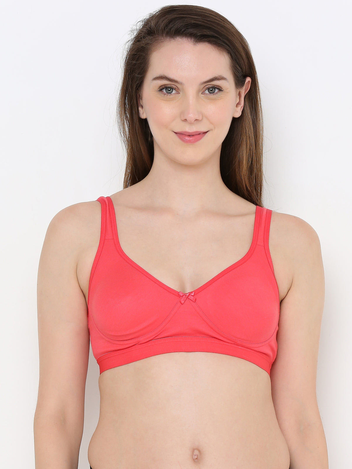 Berry's Intimatess Comfort Plus Full Coverage Tomato Red  Slip-On Bra – Wire-Free & Non-Padded