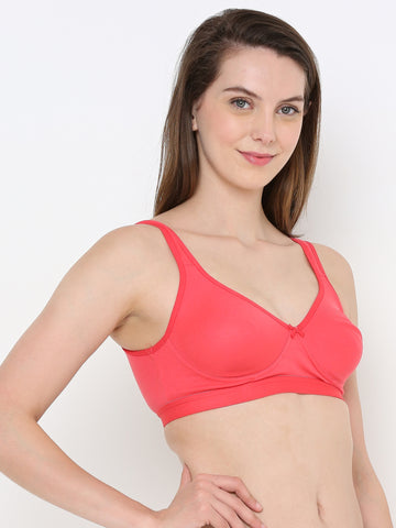 Berry's Intimatess Comfort Plus Full Coverage Tomato Red  Slip-On Bra – Wire-Free & Non-Padded