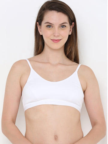 Berry's Intimatess Comfort Bliss White Slip-On Bra: Non-Wired & Non-Padded Medium Coverage Bra