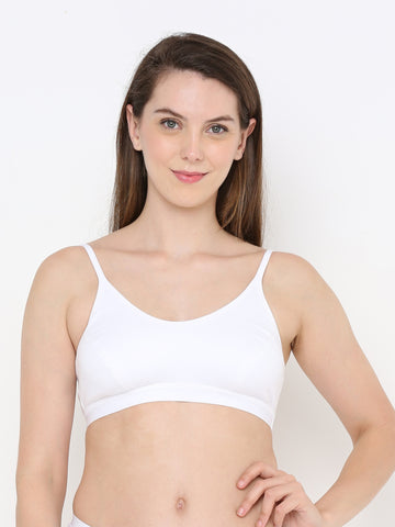 Berry's Intimatess Comfort Bliss White Slip-On Bra: Non-Wired & Non-Padded Medium Coverage Bra