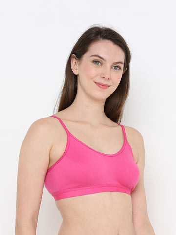 Berry's Intimatess Comfort Bliss Pink Slip-On Bra: Non-Wired & Non-Padded Medium Coverage Bra