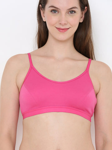 Berry's Intimatess Comfort Bliss Pink Slip-On Bra: Non-Wired & Non-Padded Medium Coverage Bra