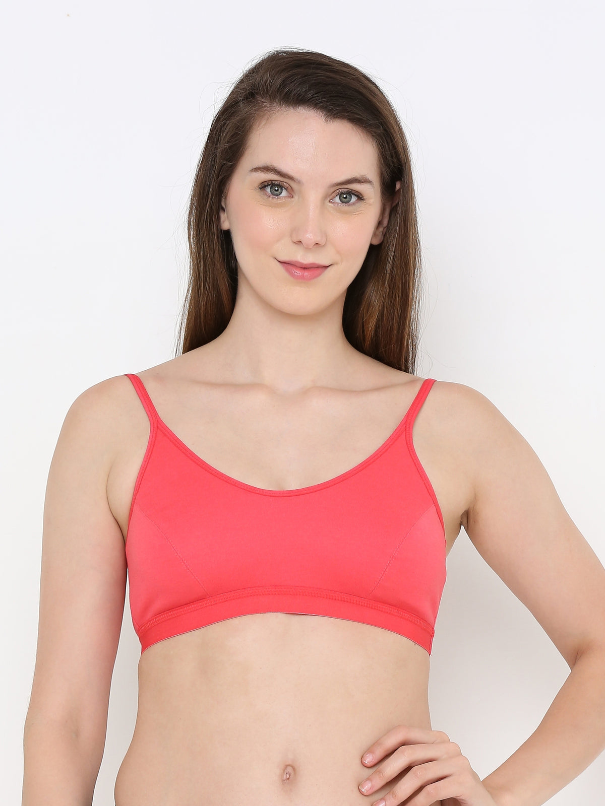 Berry's Intimatess Comfort Bliss Tomato Red Slip-On Bra: Non-Wired & Non-Padded Medium Coverage Bra