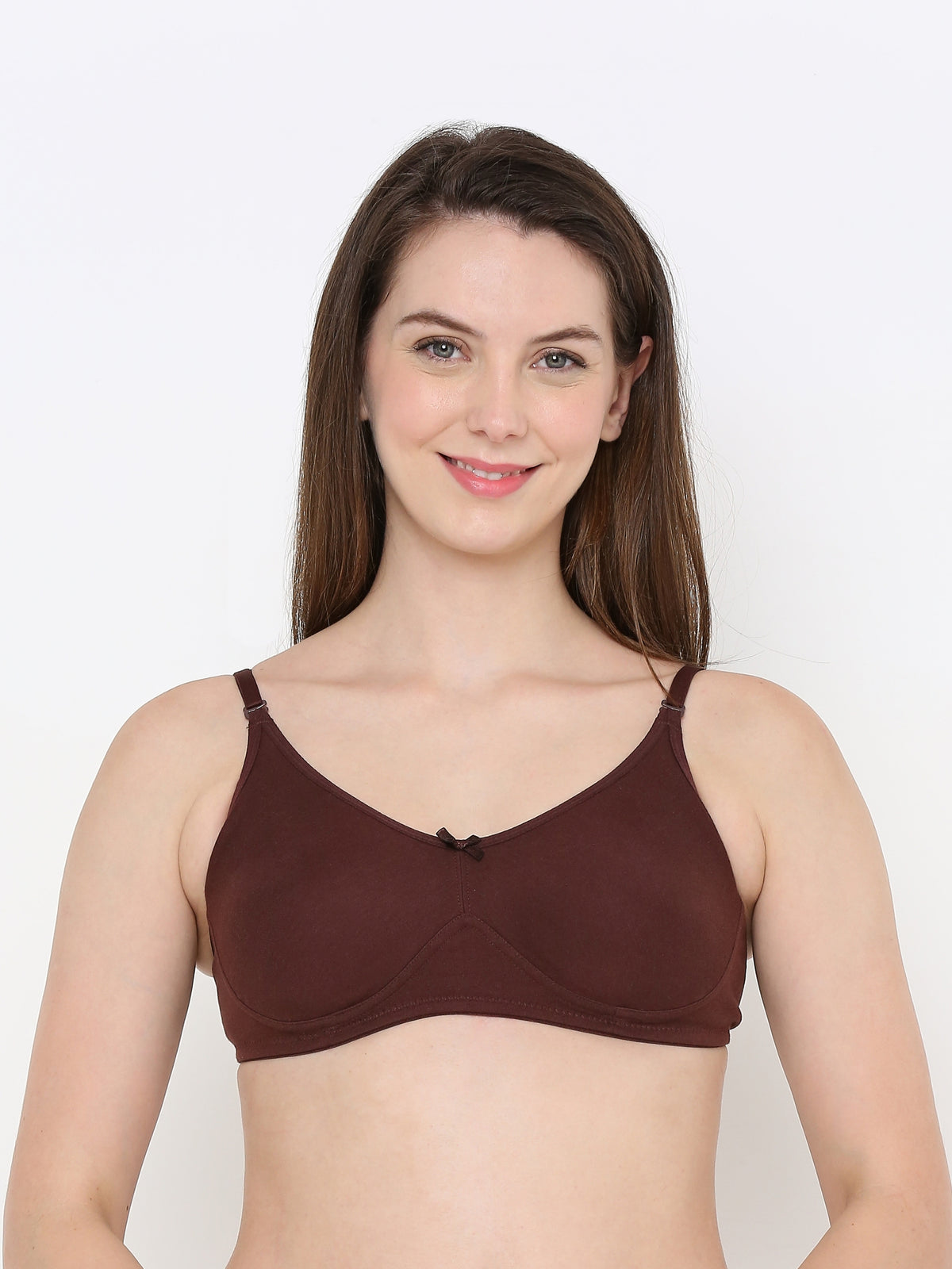 Berry's Intimatess Brown Full Support Cotton Bra for Women Non-Padded, Non-Wired & Full Coverage with Seamless Cup