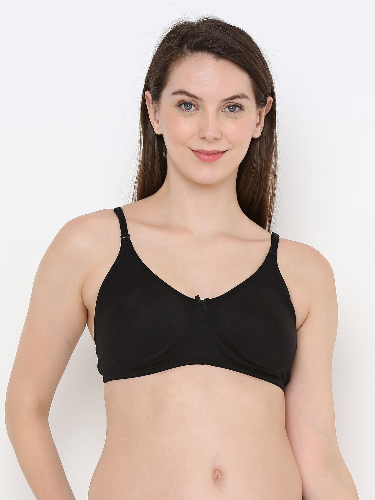 Berry's Intimatess Black Full Support Cotton Bra for Women Non-Padded, Non-Wired & Full Coverage with Seamless Cup