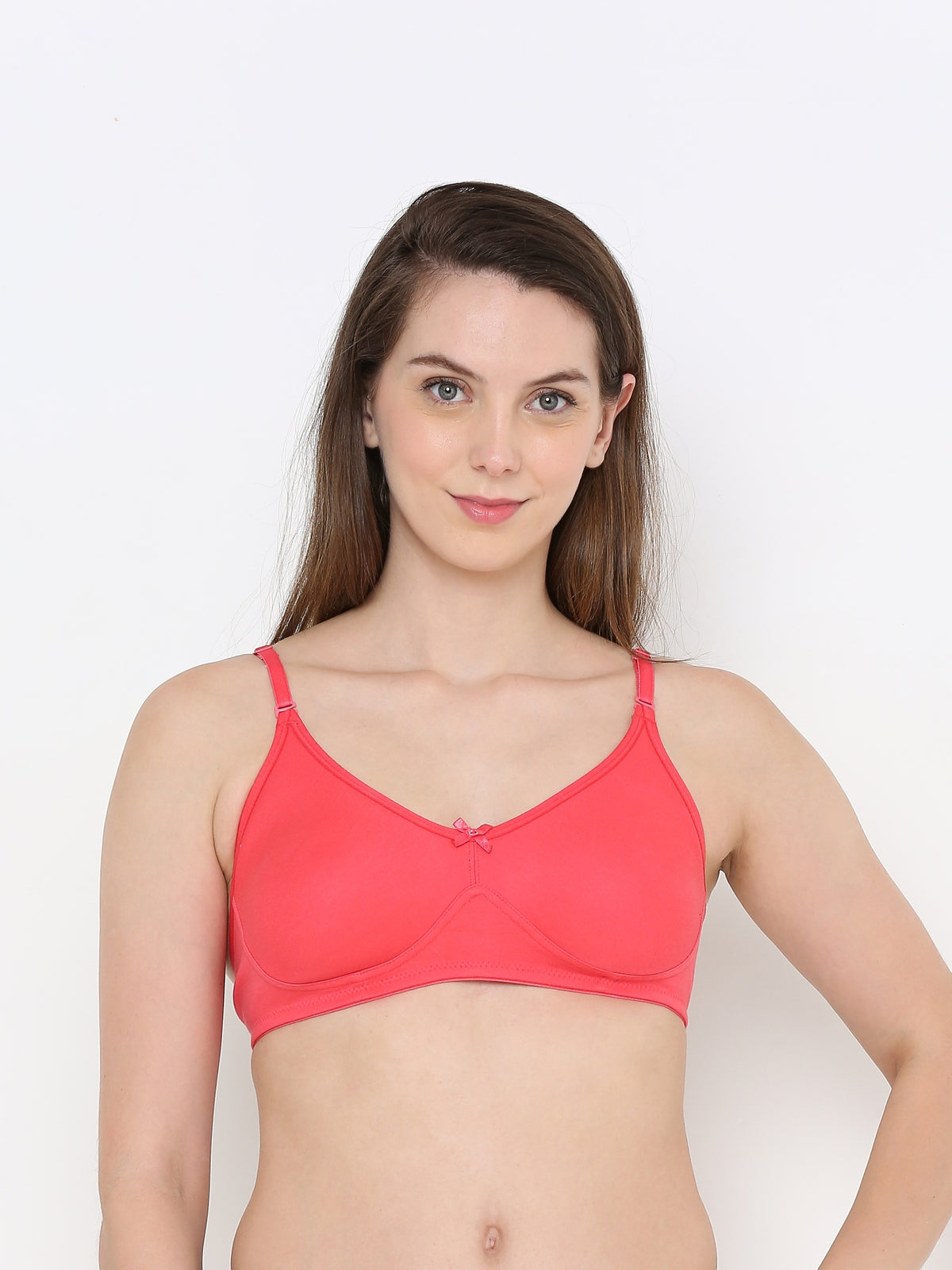 Berry's Intimatess Tomato Red Full Support Cotton Bra for Women Non-Padded, Non-Wired & Full Coverage with Seamless Cup