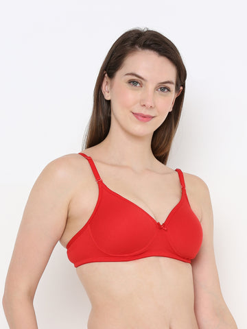 Berry's Intimatess Red Everyday Comfort: Lightly Padded Wire-Free T-Shirt Bra