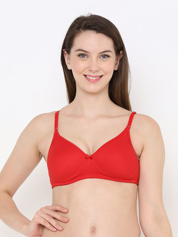Berry's Intimatess Red Everyday Comfort: Lightly Padded Wire-Free T-Shirt Bra
