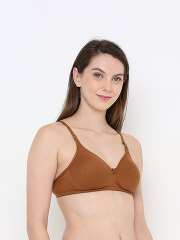 Berry's Intimatess Brown Everyday Comfort: Lightly Padded Wire-Free T-Shirt Bra
