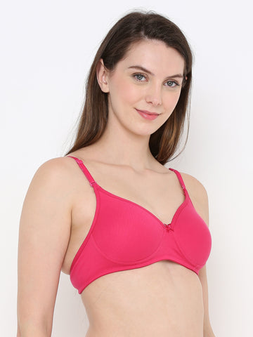 Berry's Intimatess Pink Everyday Comfort: Lightly Padded Wire-Free T-Shirt Bra
