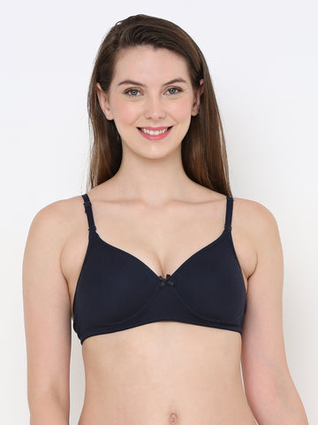 Berry's Intimatess Navy Blue Everyday Comfort: Lightly Padded Wire-Free T-Shirt Bra