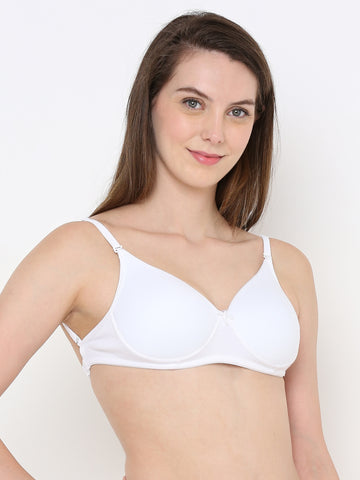 Berry's Intimatess White LuxeComfort Padded Non Wired Backless Bra
