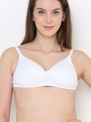 Berry's Intimatess White LuxeComfort Padded Non Wired Backless Bra