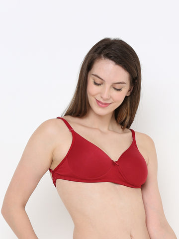 Berry's Intimatess Maroon LuxeComfort Padded Non Wired Backless Bra