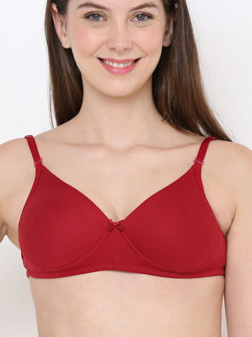 Berry's Intimatess Maroon LuxeComfort Padded Non Wired Backless Bra