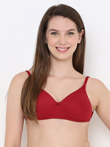 Berry's Intimatess Maroon LuxeComfort Padded Non Wired Backless Bra