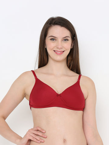 Berry's Intimatess Maroon LuxeComfort Padded Non Wired Backless Bra