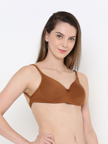Berry's Intimatess Brown LuxeComfort Padded Non Wired Backless Bra