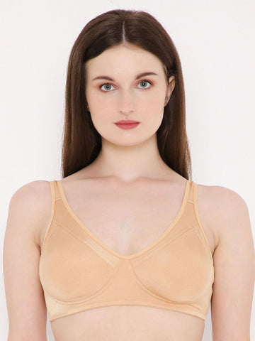 Berry's Intimatess Beige color Non-Wired & Non Padded with Full Coverage Minimizer Bra