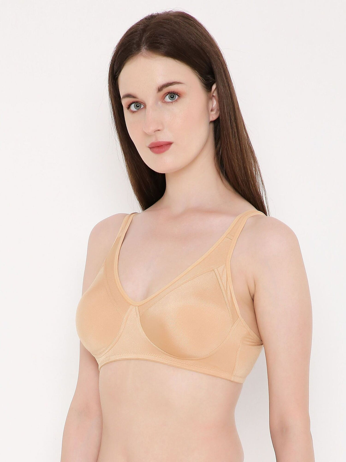 Berry's Intimatess Beige color Non-Wired & Non Padded with Full Coverage Minimizer Bra