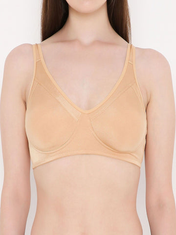 Berry's Intimatess Beige color Non-Wired & Non Padded with Full Coverage Minimizer Bra