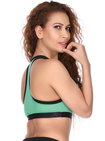 Berry's Intimatess Dot Net Green/Black Dual Tone Medium Impact Sports Bra