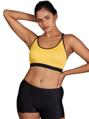Berry's Intimatess Yellow Padded Sport Bra