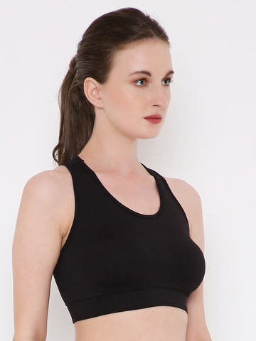 Berry's Intimatess Black Removable Pads Sport Bra