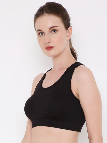 Berry's Intimatess Black Removable Pads Sport Bra