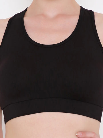 Berry's Intimatess Black Removable Pads Sport Bra