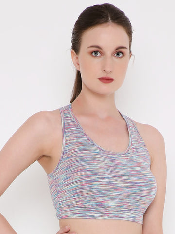 Berry's Intimatess Multicolor Removable Pads Sport Bra